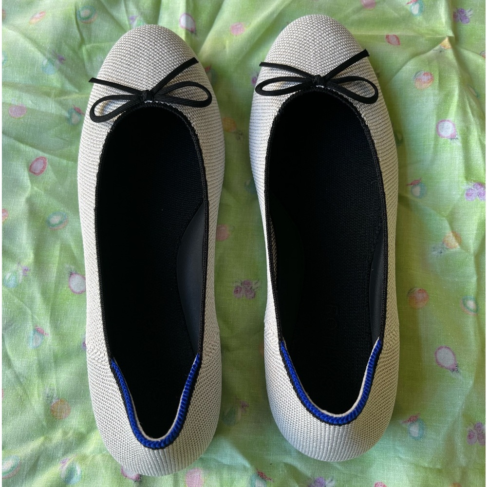 Rothy’s Ballet Flat in Diamond Metallic size 8